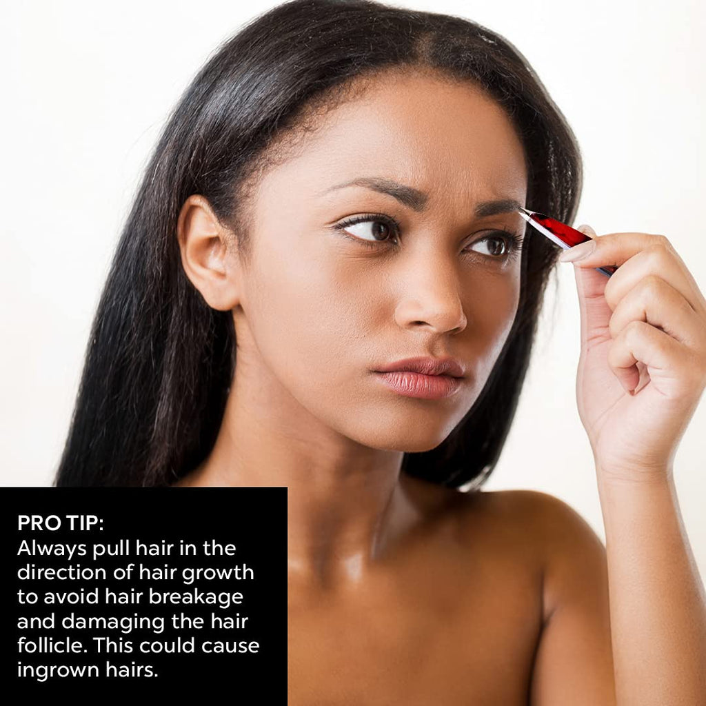 F.A.R.A.H Z-Tweeze Professional Stainless Steel Dual Ended Precision Tweezers - Heart Collection (Red Heart to Heart)
