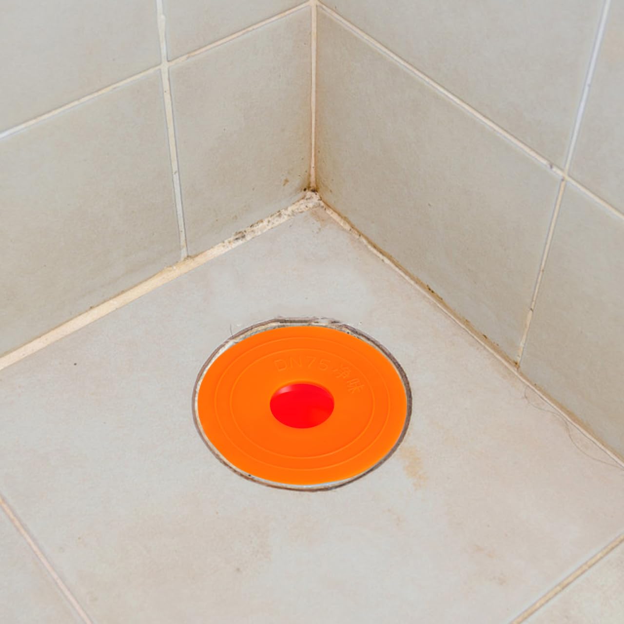 Uonlytech Drain Backflow Preventer Silicone Odor Proof Drainage Trap Sewer Pipe Sealer for Home Washing Machine Bathroom Insert Drain Plug (Orange)