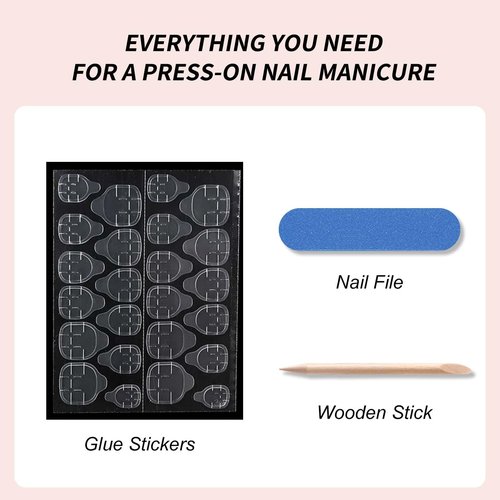 Gothic Metal Press on Nails Medium Almond Fake Nails Black Nails Press ons with Sivler Chrome Design Full Cover Stick on Nails for Women Manicure,Reusable | Nail Sticky Tabs | Easy Apply | 30Pcs
