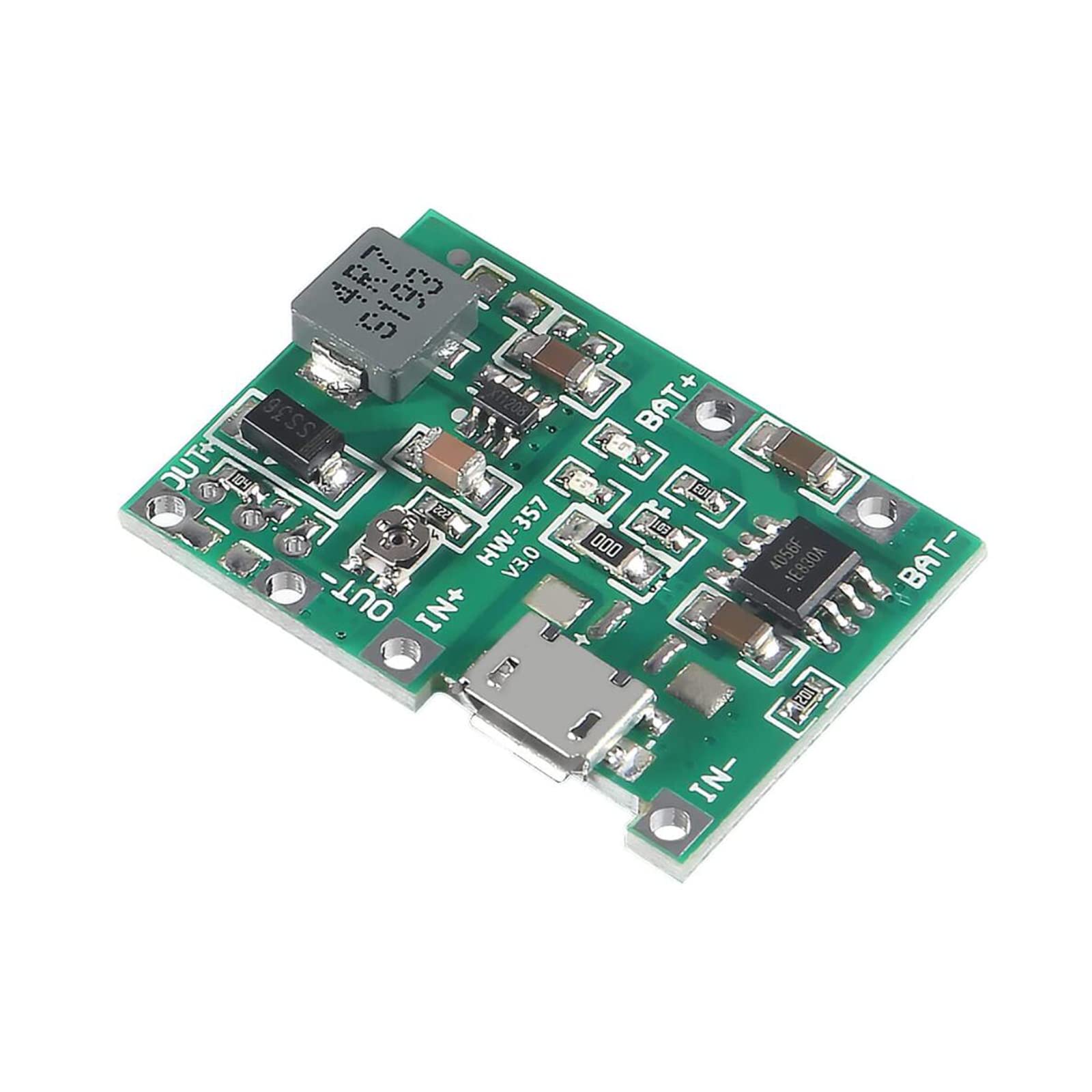 AEDIKO 5pcs 18650 Lithium Li-ion Battery Charger Module+ 5pcs 18650 Battery Holder for 18650 Lithium Battery Fast Charging Boost Mobile Power Protection PCB Board