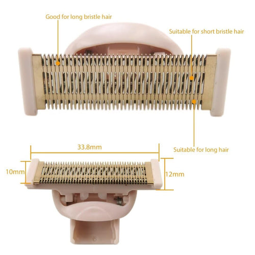 2Pcs Replacement Shaver Head for Women, Rose Gold Plated Body Hair Remover Replacement Head with Covers fit for Flawless Nu Razor by YTXXDEUS
