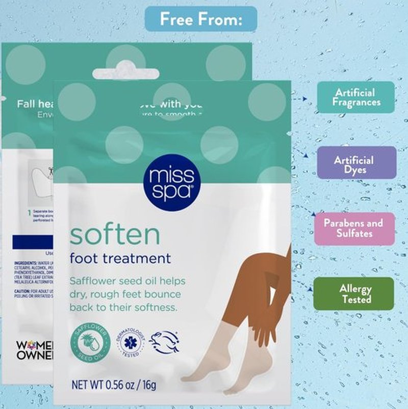MISS SPA Moisturizing Hand Foot Treatment Set for Women, Nourishing Deep Therapy Softening Gloves and Foot Masks, Moisturizing Hand Masks Gloves for Dry Skin Soften Cuticles, Skin Care Set, 4-Pack