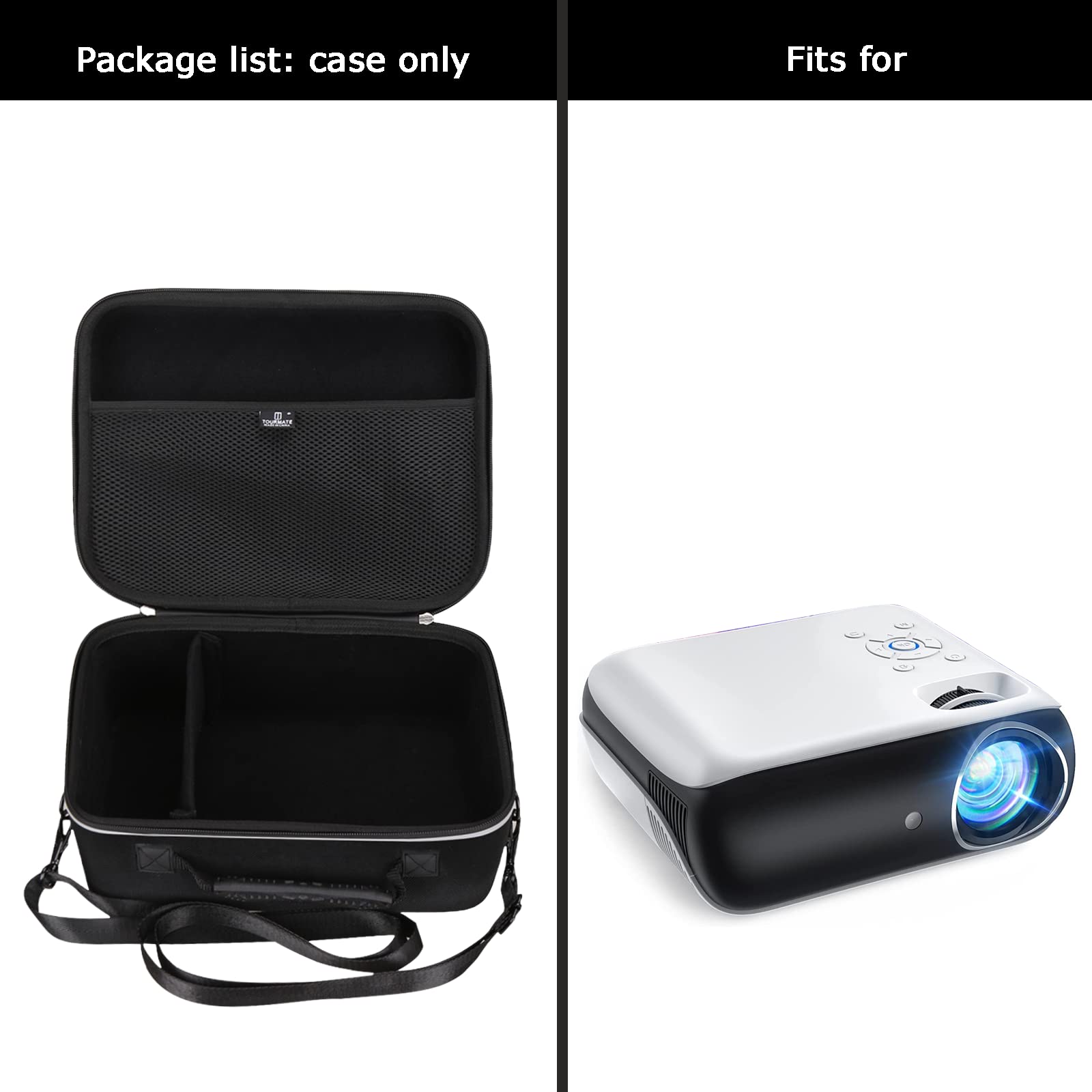 Hard Storage Case for HAPPRUN Projector, Travel case for Native 1080P Bluetooth Projector - Tourmate Case Only