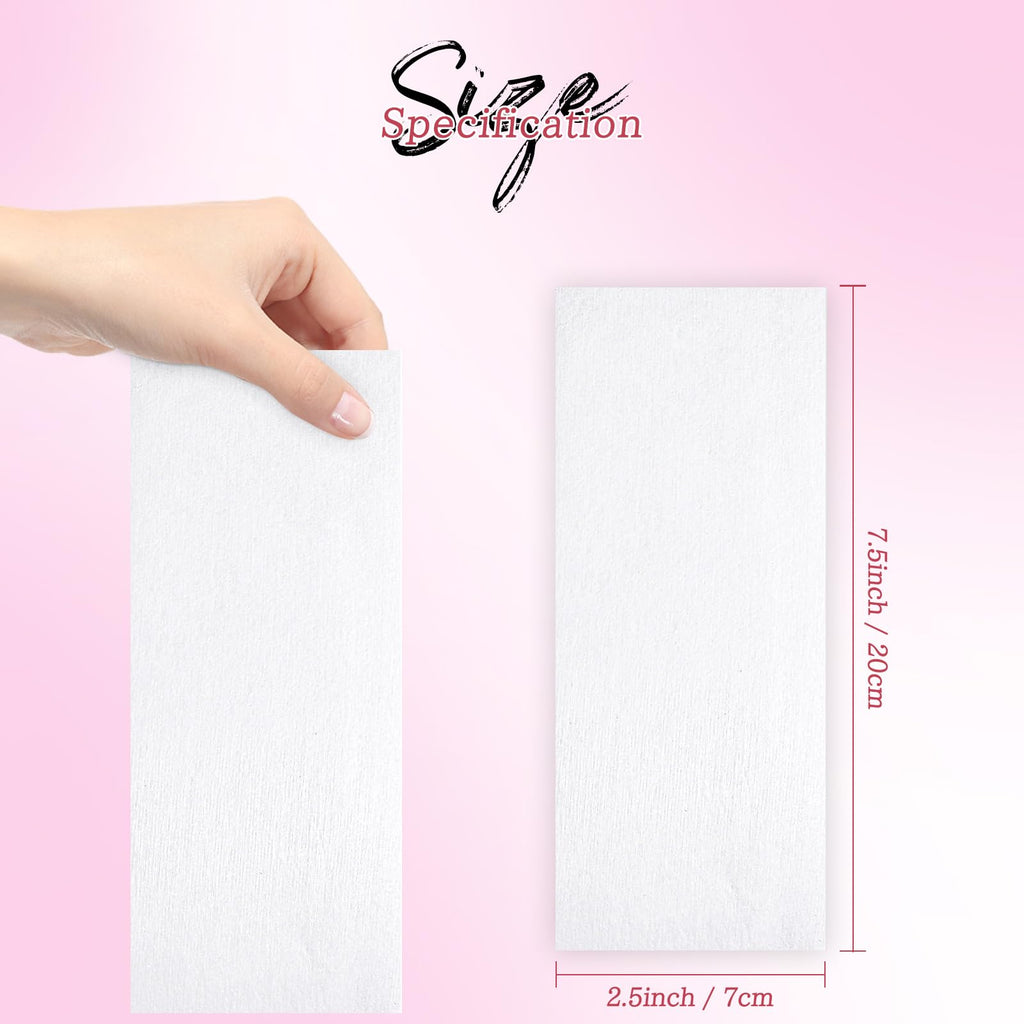 30 Pcs Wax Strips for Hair Removal 2.5'' x 7.5'' Non Woven Body and Facial Wax Strips Paper, Beauty Waxing Strip for Leg Face Chest Back and Bikini (30 Pcs)