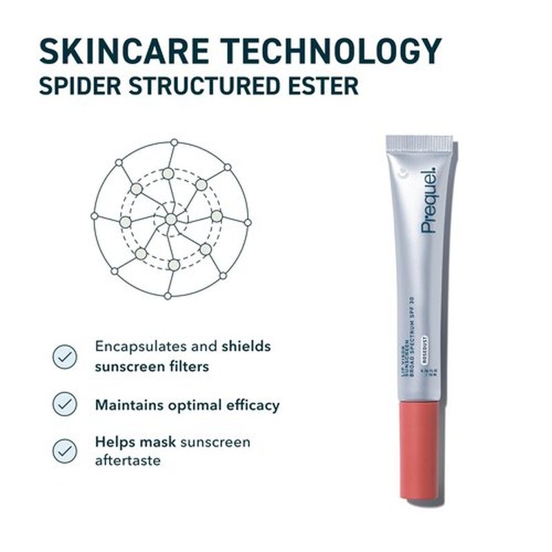 Prequel Skin Tinted Lip Balm with SPF 30 - Rosedust Mint Flavor, Non-Sticky Semi-Gloss - 2 Pack