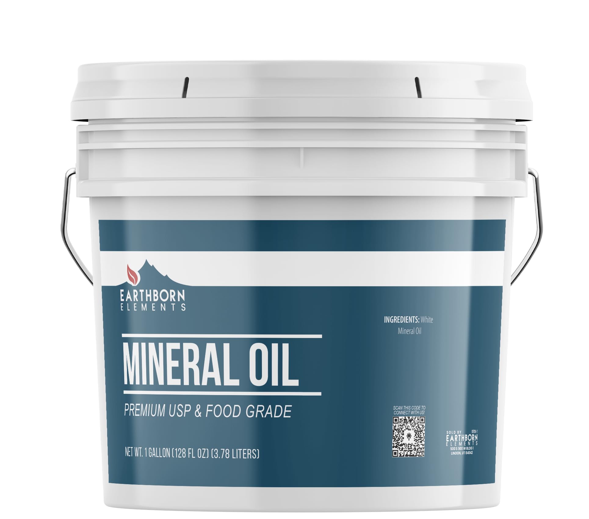 Earthborn Elements Mineral Oil (1 Gallon), For Cutting Boards, Wooden Utensils