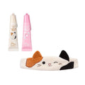 TONYMOLY x Squishmallows Patty Keychain Strawberry Shortcake Lip Gloss - Sheer Pigmented Glossy Lip Stain + Cam Frosted Milk Lip Gloss, Cam the Cat Plush Headband for Skincare and Makeup, Washing Face