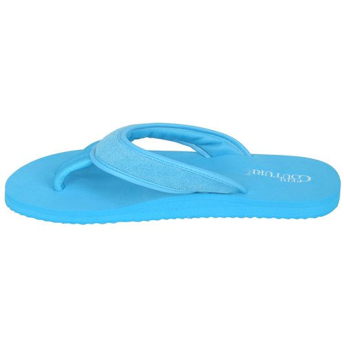 Pedi Couture Pedicure Sandals with Built In Toe Separators for Women - Comfortable Spa Style Flip Flops for Home, Salon, Yoga & Gym Use - Ideal for Nail Drying & Foot Wellness, (Turquoise-Large)