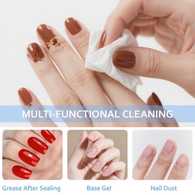 Skiennix Push-On Nail Cleaner - Gentle Surface Cleanser for Gel & Art DIY | 160ml Pump Bottle