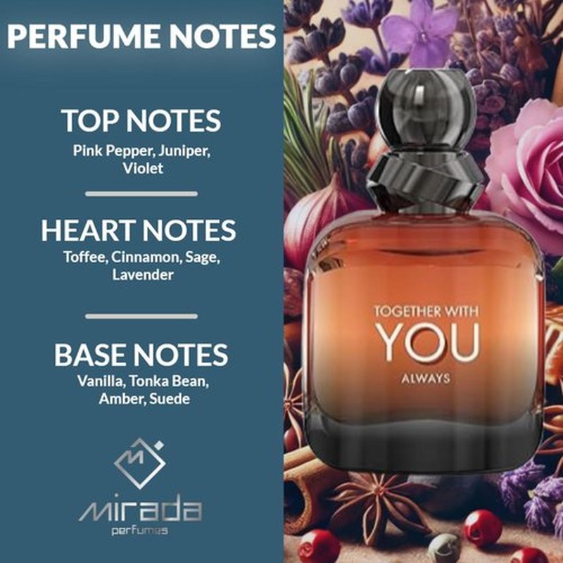 MIRADA Men's Eau de Parfum - 3.4 FL. Oz | Captivating Fragrance with Pink Pepper, Toffee & Vanilla
