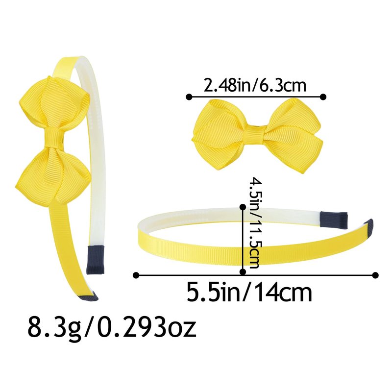 WJYX BOWS 15pcs/set Satin Bow Headbands, Colorful Ribbon Hair Hoops Non-Slip Fashion Hair Accessories for Daily Wear and Casual Outfits