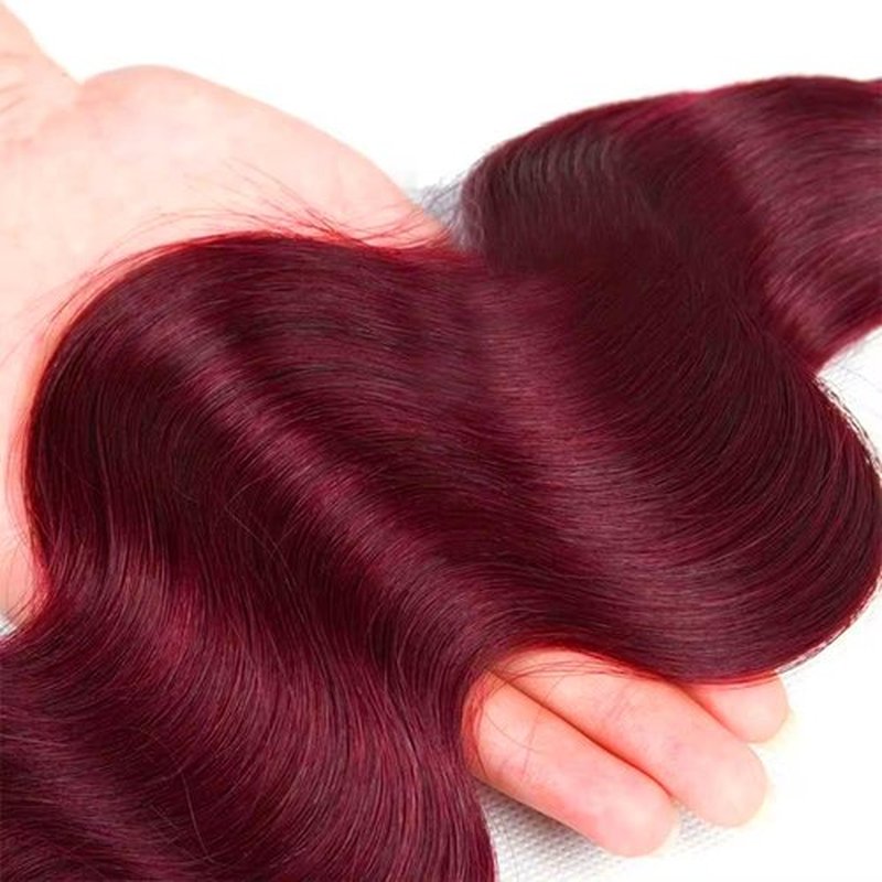 24 26 28 inch Burgundy Bundles 99j Body Wave Human Hair Bundles Red Human Hair Bundle Burgundy Body Wave Bundle