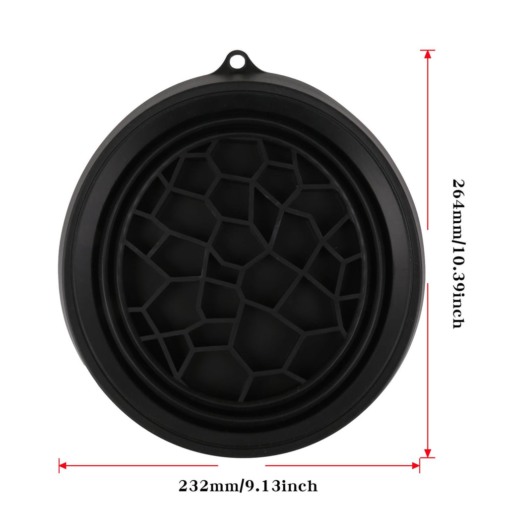 Zjyufy 2pcs Face Bowl for Ice with Built-in Ice Tray, Facial Cold Plunge Face Ice Bath Bowls, Collapsible Portable Reusable Silicone Cold Plunge Basin for Skin Tightening, Acne Relief , Black
