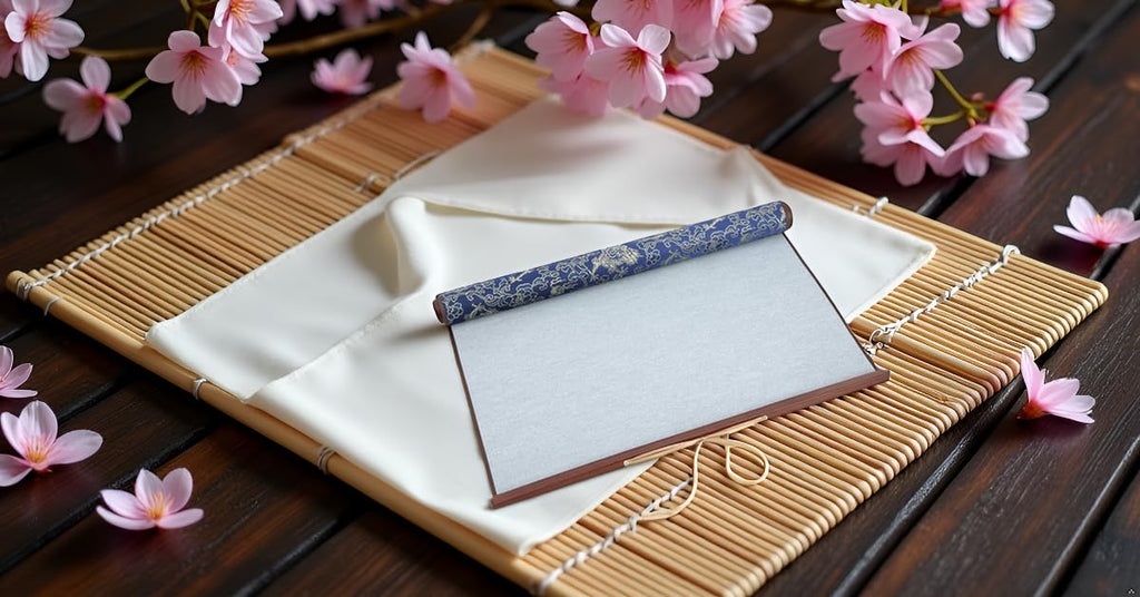 Dioche Water Writing Cloth, Water Drawing Writing Cloth, Chinese Calligraphy Mat Practicing Tool - Reusable Brocade Nonwoven Chinese Water Paper Student Stationery, 15 x 30.7in, No Ink Needed