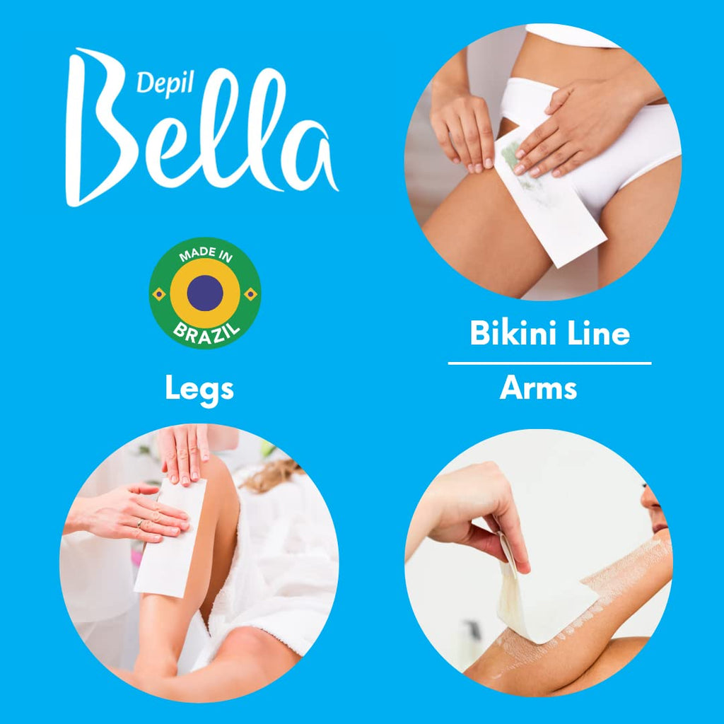 Depil Bella Roll On Wax Honey and Propolis Depilatory | Body Waxing, Hair Removal Wax-Cartridge | For Men and Women | Home Self Waxing | Sensitive Skin | Painless (10 PACK + COMBO)