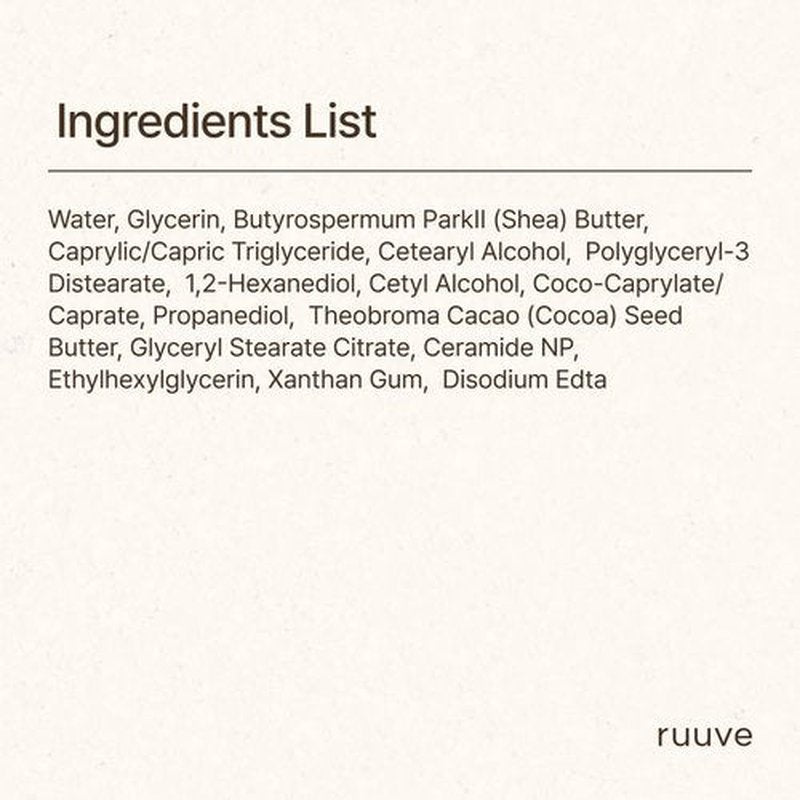 ruuve Ceramide Intense Moisture Cream – Deep Hydration Cream, Fragrance Free, Non-Greasy, Improves Moisture up to 2.5mm in One Use, Dermatologically Tested, Korean Skin care, 5.07 Fl oz