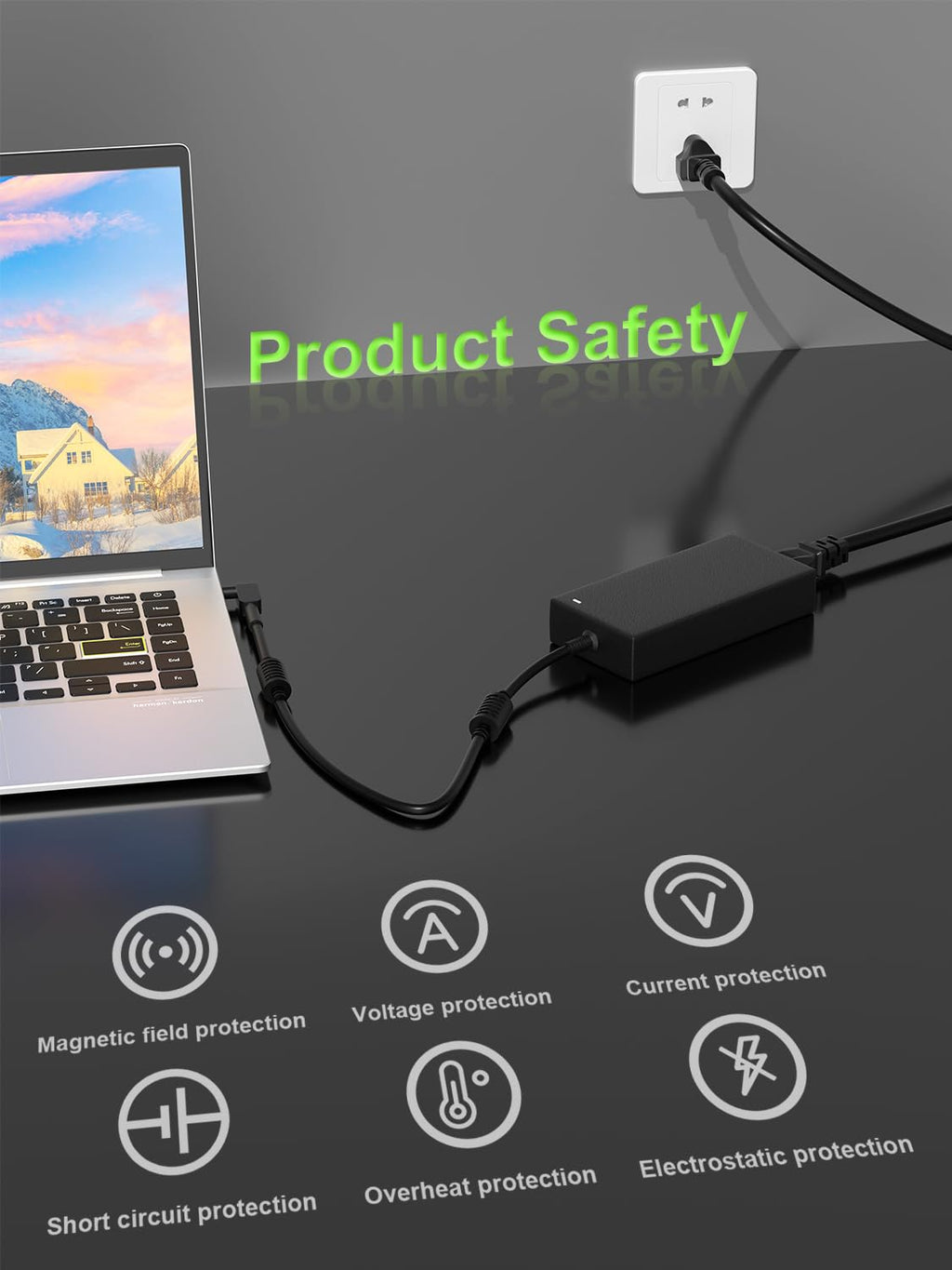 PowerPortnerLink 180W Charger Compatible with Acer Nitro 5 7 V15 V17 V16 V14 16S AN515 AN517 Predator Helios/Triton300 500 Aspire 3D 7 Series G3-573 PH315-52 PH317-54 PT515-51 Laptop