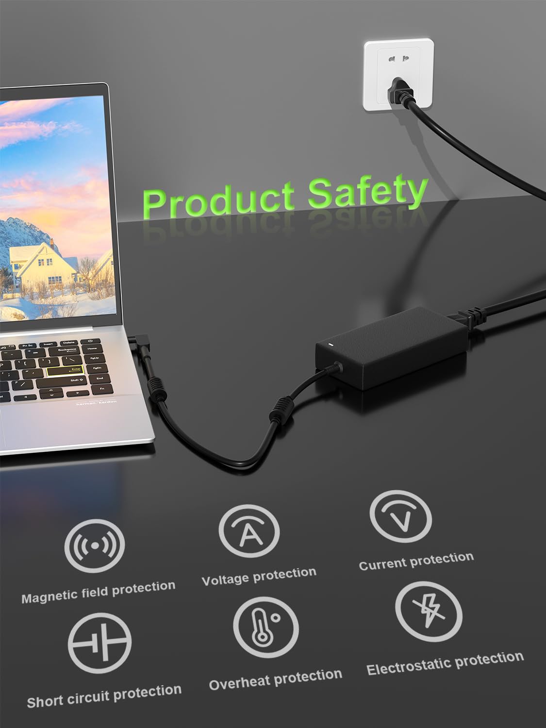 PowerPortnerLink 180W Charger Compatible with Acer Nitro 5 7 V15 V17 V16 V14 16S AN515 AN517 Predator Helios/Triton300 500 Aspire 3D 7 Series G3-573 PH315-52 PH317-54 PT515-51 Laptop