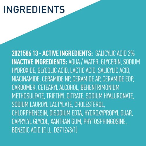 CeraVe Acne Control Gel - 2% Salicylic Acid Treatment with Glycolic & Lactic Acids | 1.35 Fl Oz