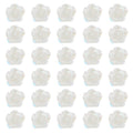 Wecoe 30 Pcs Small white Rose Flower Hair Clips Cute Decorative Tiny Mini Iridescent Hair Clips Wedding Halloween Princess Accessories Women Valentine's Day Chirstmas Gift