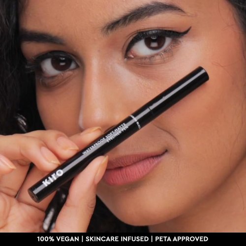 KIRO Soft-Matte Waterproof Eyeliner Pen – Carbon Black | Smudge-Proof, Vegan & Paraben-Free | High-Precision Liquid Eye Pen with Quick-Dry Formula | Intense Matte Finish | 24-Hour Stay | 1.1 ml