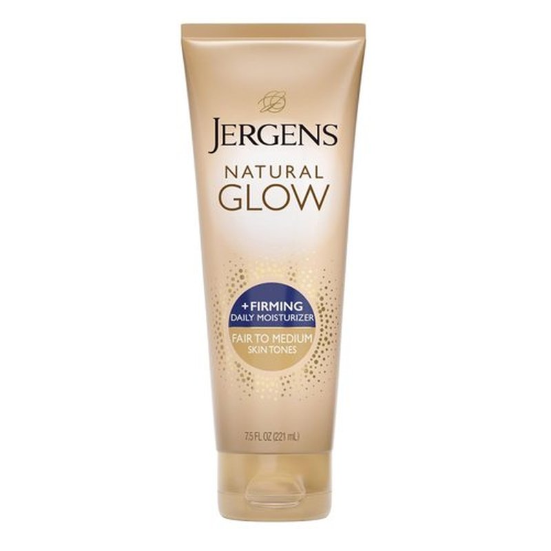 Jergens Natural Glow Firming Self Tanner Lotion - Sunless Tanning Moisturizer for Fair to Medium Skin, 7.5 Fl Oz