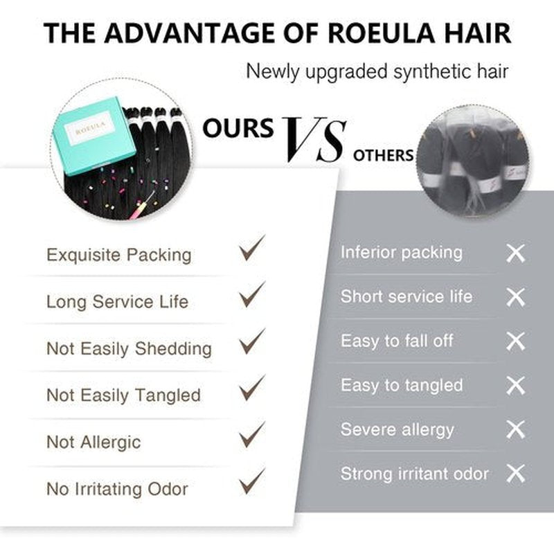 Roeula Pre Stretched Braiding Hair 12 Inch 3 Packs Short Black Braiding Hair Pre Stretched Professional Prestretched Braiding Hair Extensions Synthetic Crochet Twist Braids (1B, 12 Inch (pack of 3))