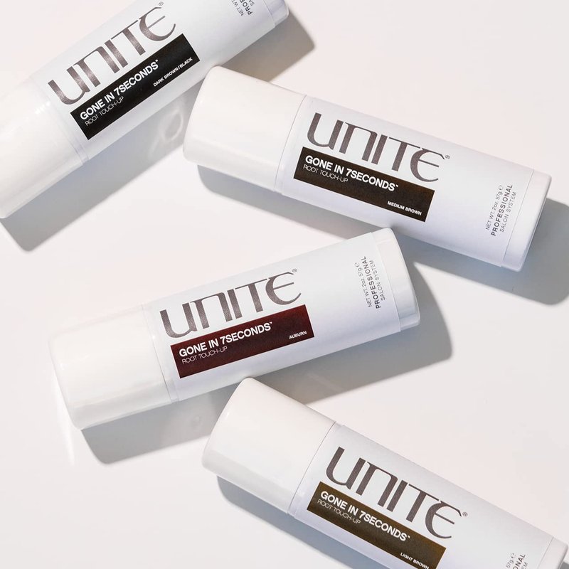 UNITE Hair - Gone in 7SECONDS Root Touch-Up - Blends & Covers Grays for All Hair Types - Light Brown, 2.0 oz