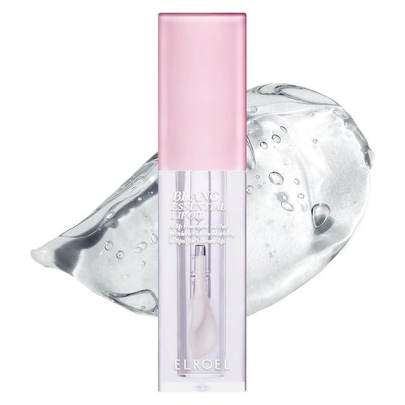 ELROEL Blanc Essential Lip Oil - 50HR Hydrating Korean Lip Gloss with 6 Botanical Extracts | Lightweight Non-Sticky Formula 0.15 fl oz (#01 Pure Lychee)