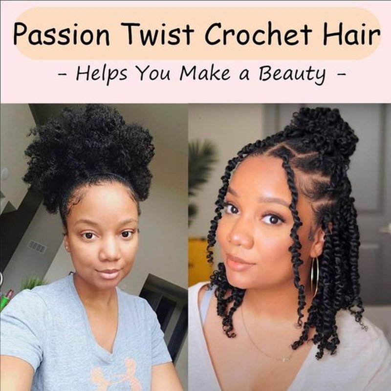 LOSMOEER 8 Packs Passion Twist Crochet Hair 8 Inch Pre-twisted Crochet Passion Twist Hair Pre-looped Crochet Braids Hair for Women Passion Twists Braiding Hair Synthetic Hair Extensions (T1B/30/27#)