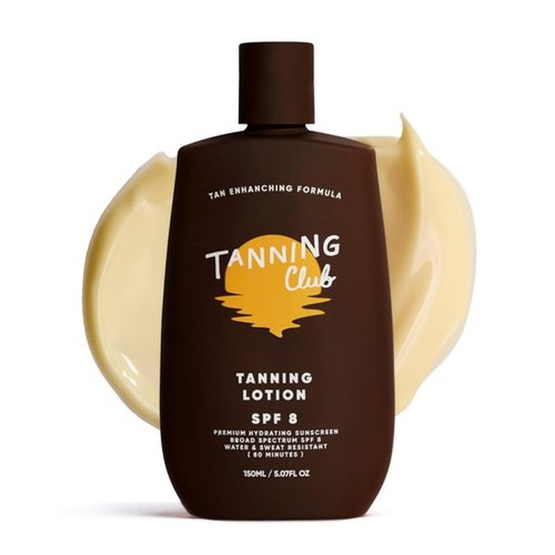 Tanning Club Tanning Lotion SPF 8 - Hydrating Formula with Beta-Carotene & Aloe - 150 ml