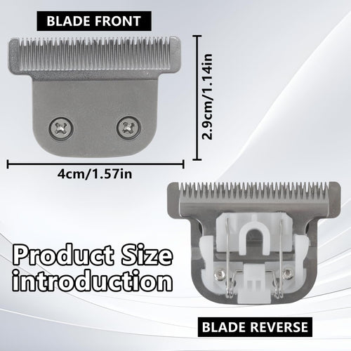 2pcs Replacement Detachable Stainless Steel T Shape Blade, for W*hl 9818/9818L/9867/9870/9880/9884/9886/9888/9937/9994 Update by HaeKap