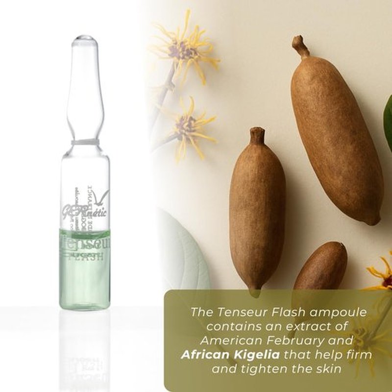 Gernetic Tenseur Flash | Lifting Facial Ampoules for Mature Skin - 7-Day Firming Treatment, 7 x 2ml Vials