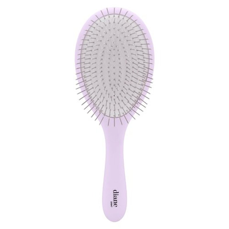 Diane Metallic Pin Detangler Hair Brush – Anti-Static Metallic Pin Hair Brush for Wet or Dry Hair, Gently Massages Scalp & Smooths Frizz, Flexible Cushion Brush for Fine, Thick, or Textured Hair