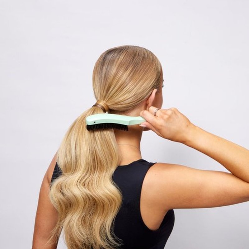 Mane Master™ Curved Boar Bristle Smoothing Hair Brush