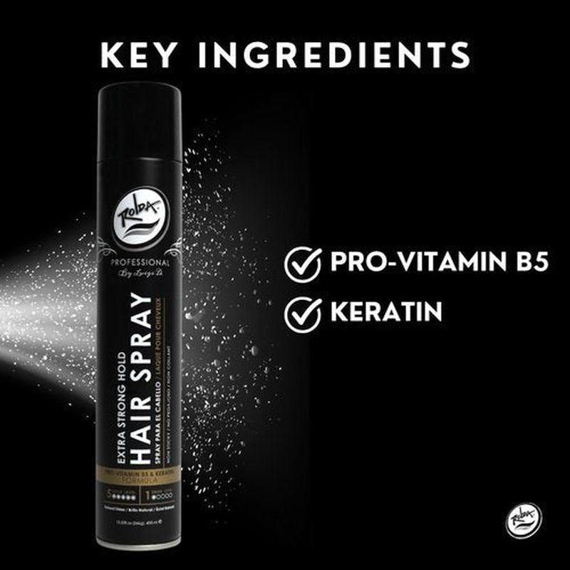 Rolda Extra Strong Hold Hair Spray - Matte Finish, Pro-Vitamin B5, Humidity Resistant | 13.52oz