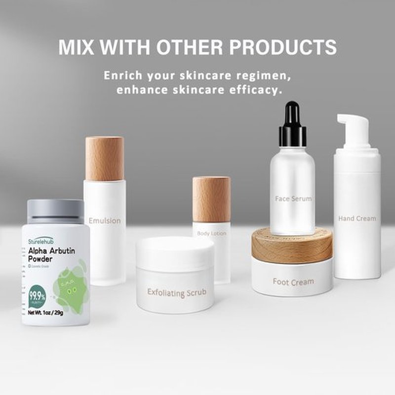 Alpha Arbutin Powder, 1OZ 99.9% Purity, Cosmetic Grade, Alpha Arbutin Powder for Homemade Cosmetics