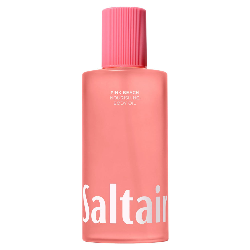 Saltair Body Oil. Jumbo Size Pink Beach After Shower and Bath Oil for Women and Men. Botanical, Non-Greasy, and Well-Absorbing Moisturizer for Hydrating Dry Skin – 10oz Bottle