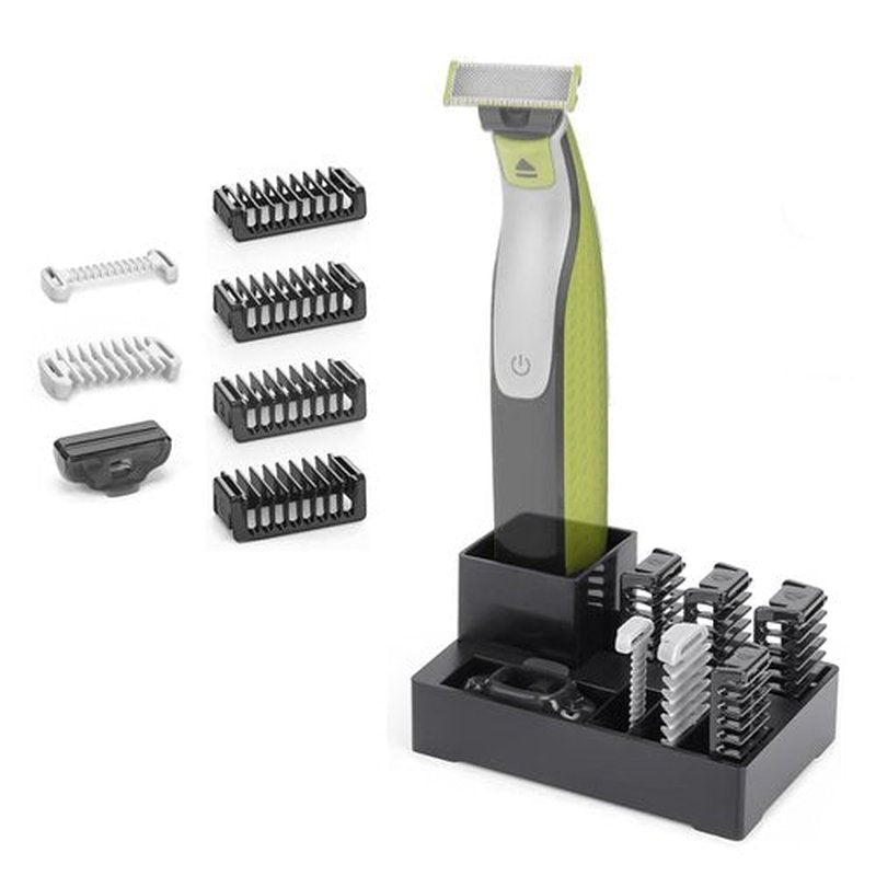 Guide Guards with Stand by [Brand Name] - Premium Skin & Body Combs Replacement for O Blade QP Series (6PC + Stand)