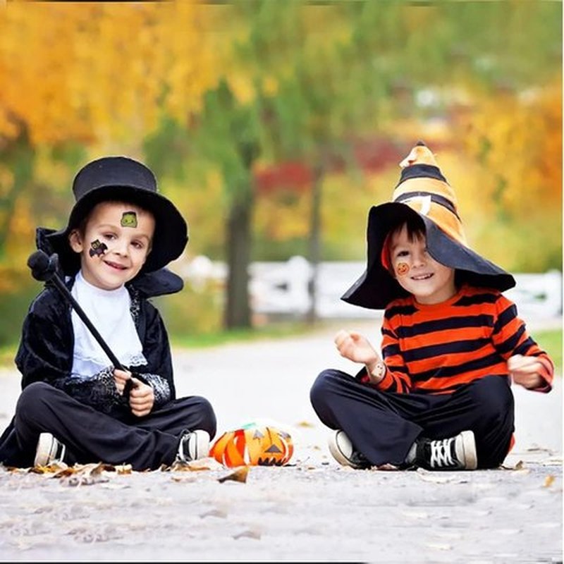300 Halloween Temporary Tattoos in 6 Designs, Great For Birthday Party Favors, Classrooms, Favor & Goody Bags, And Party Supplies, 2" Inches Assorted