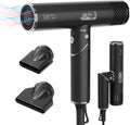 LENA Travel Hair Dryer - Powerful Ionic Foldable Hairdryer | Lightweight, Fast Drying & LED Display