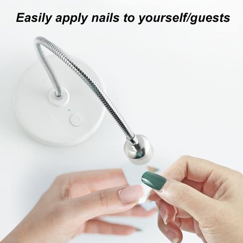Brrnoo LED Nail Lamp, 3W Gel Polish Drying Lamp USB Gooseneck Hands Light Rotatable Nail Dryer Quick Dry Nail Polish Curing Lamp，Manicure Decor Tool for Salon Home DIY