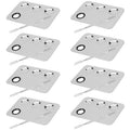 JAPCHET 8 PCS Mixing Makeup Palettes, 3-Well Makeup Palette Mixer Tray, Stainless Steel Cosmetic Palette with 8 PCS Spatula Tool, Multipurpose Makeup Applicators for Nail-Art, Cosmetic, Pigment
