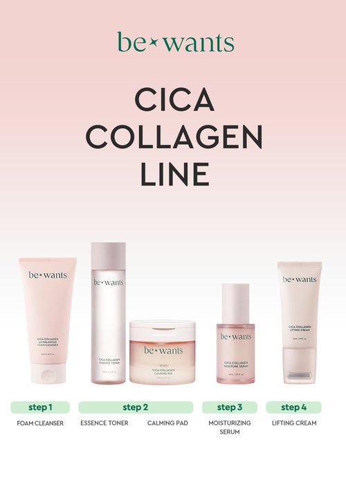 bewants Cica Collagen Calming Facial Toning Pads – Instant Soothing & Moisturizing with Centella Asiatica & Triple Hyaluronic Acid, 60 Pads, Includes Hygienic Tweezers