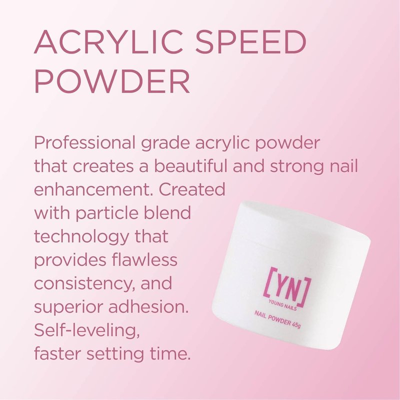 Young Nails Speed Acrylic Powder - Flawless Consistency & Superior Adhesion | Available in 45g, 85g, 660g