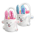 Personalized Easter Bunny Baskets - Custom Easter Basket with Embroidered Name, Fillable Easter Basket for Egg Hunts, Holiday Celebrations & Party Favors