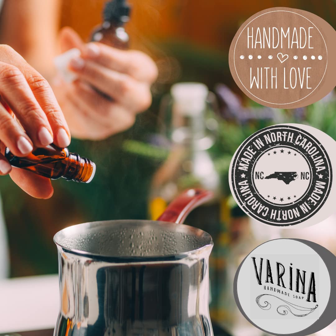 Varina Natural Clean Cotton Bar Soap - Gentle Cleansing for Sensitive Skin | Fresh Scent - 3 Pack