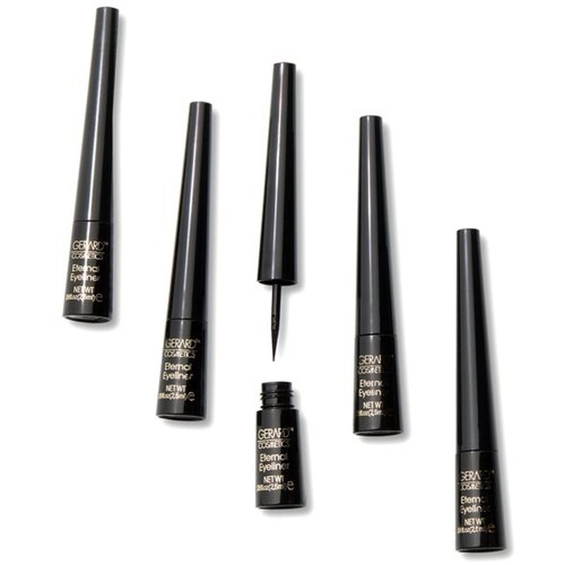 Gerard Cosmetics Eternal Eyeliner, Ultra Black Liquid Eyeliner with Fine Precision Tip Applicator, Extended Long Wear, Cruelty Free, Waterproof Smudge Proof Eyeliner