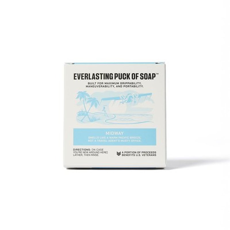 Duke Cannon Supply Co. Puck Soap Bundle – Men’s Hydrating Rounded Bar Soap with Masculine Scents for All Skin Types, Midway Scent, 5 oz (6 Pack)