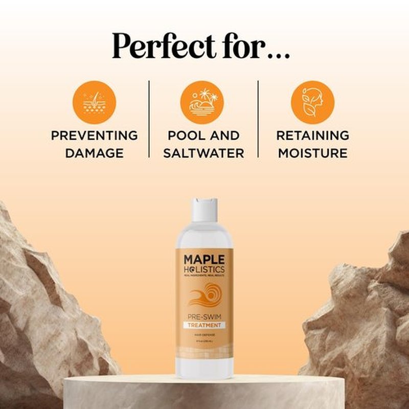 Pre Swim Chlorine Hair Protection Treatment - Protects Against Dryness & Color Fading | 8 Fl Oz